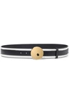 MARNI MARNI WOMAN EMBELLISHED LEATHER BELT BLACK,3074457345620338014