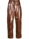 PETAR PETROV CROPPED LEATHER TROUSERS
