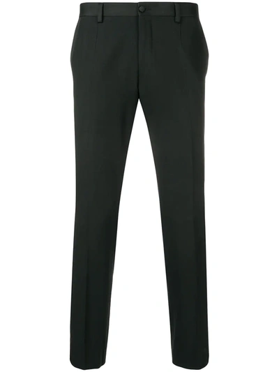 Dolce & Gabbana Slim-fit Chino Trousers In Black