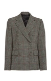 HELMUT LANG PRINCE OF WALES DOUBLE-BREASTED WOOL BLAZER,J06HW102