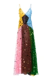 ROSIE ASSOULIN WOMEN'S colour-BLOCKED SEQUINED SILK DRESS,734816