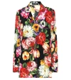 DOLCE & GABBANA FLORAL STRETCH SILK PAJAMA TOP,P00371253