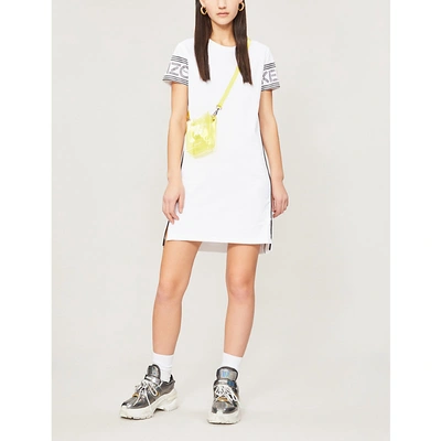 Kenzo Logo-print Cotton-jersey Dress In White