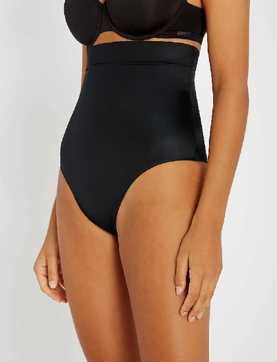 Spanx Suit Your Fancy High-waisted Thong In Schwarz