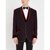 GUCCI GG-MOTIF WOOL-FLANNEL BLAZER