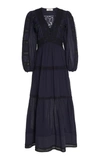 SEA LACE-TRIMMED COTTON MAXI DRESS,AW19-99