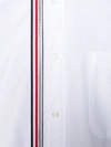 THOM BROWNE THOM BROWNE 4条纹饰前拉链牛津纺衬衫 - 白色