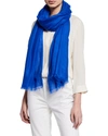 Sofia Cashmere Lightweight Cashmere Scarf In Cobalt