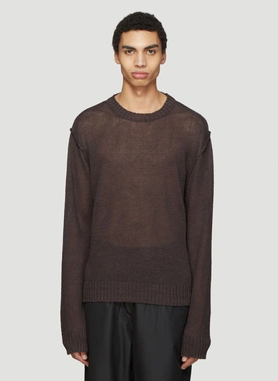 Our Legacy Acre Round Neck Jumper In Brown