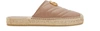 Gucci Pink Double G Leather Espadrilles In Porcelain Rose