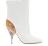 Maison Margiela Ankle Boots With Contrasting Heel In White