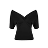 HAIDER ACKERMANN BLACK OFF-THE-SHOULDER TOP