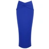 HAIDER ACKERMANN Cobalt blue gathered pencil skirt