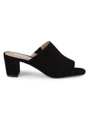 block heel black mules