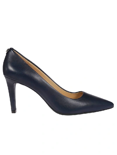 Michael Kors Leather Pumps Court Shoes High Heel Dgoldthy In Dark Blue