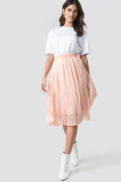 Na-kd Midi Pleated Skirt - Pink In Rose Quartz