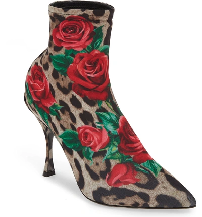 Dolce & Gabbana Printed Stretch-jersey Sock Boots In Animal Print