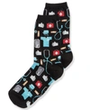 HOT SOX WOMEN'S MEDICAL-PROFESSIONALS THEME CREW SOCKS