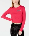 JUICY COUTURE COTTON LOGO-PRINT CROPPED T-SHIRT
