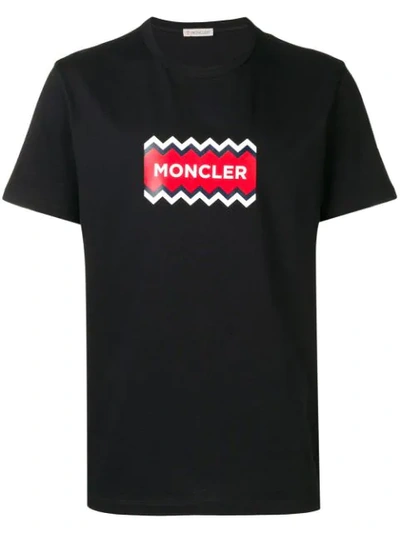 Moncler Logo Print T-shirt - 蓝色 In Blue