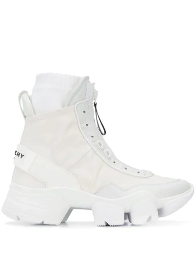 Givenchy Jaw Nylon Sock High Top Trainers In White
