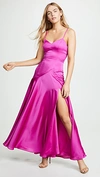 FAME AND PARTNERS V NECK OPEN BACK GOWN