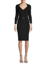 ROBERTO CAVALLI SIDE-ZIP SHEATH DRESS,0400010403602