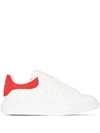 ALEXANDER MCQUEEN ALEXANDER MCQUEEN WHITE CHUNKY LEATHER LOW-TOP SNEAKERS - 白色