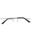 Cartier Rectangular Frameless Glasses In Silver