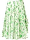 CALVIN KLEIN 205W39NYC FLORAL PRINT PLEATED SKIRT