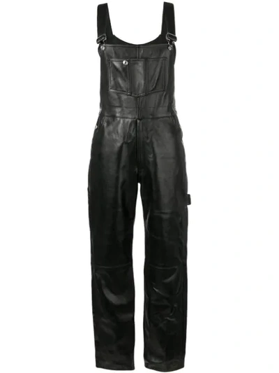 Manokhi Legacy Leather Overalls In White