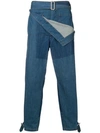 JW ANDERSON BELTED DENIM TROUSERS