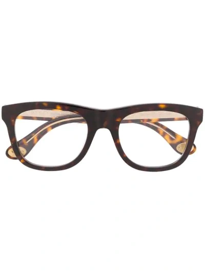 Gucci Tortoiseshell Glasses In Brown