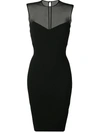 VICTORIA BECKHAM VICTORIA BECKHAM SLEEVELESS FITTED PENCIL DRESS - 黑色