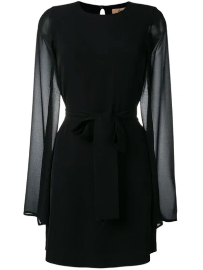 Blanca Cape Mini Dress - 黑色 In Black