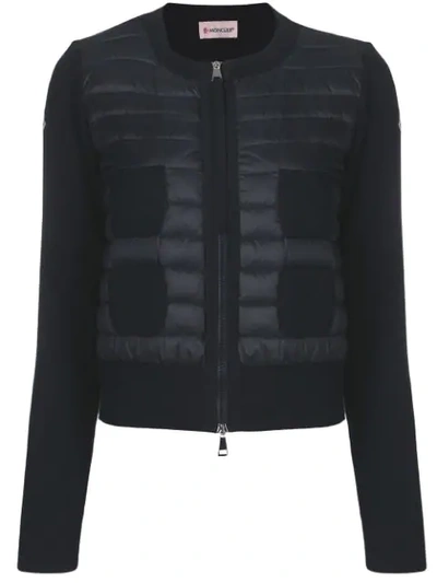 Moncler Maglione Tricot Jacket In 999 Black