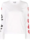 COMME DES GARÇONS PLAY LOGO PRINT SWEATSHIRT