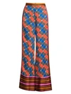 ALEXIS WOMEN'S ROEL colourBLOCK GRID PRINT WIDE-LEG trousers,0400010510212