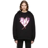 DOLCE & GABBANA DOLCE AND GABBANA BLACK METALLIC HEART HOODIE