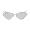 Balenciaga Triangular Shaped Sunglasses In Silver