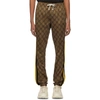 GUCCI BROWN GG STRIPED LOUNGE trousers