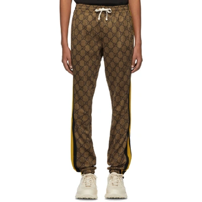 Gucci Brown Gg Striped Lounge Trousers In 2088vntgcml