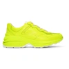 GUCCI GUCCI YELLOW FLUO RYTHON SNEAKERS