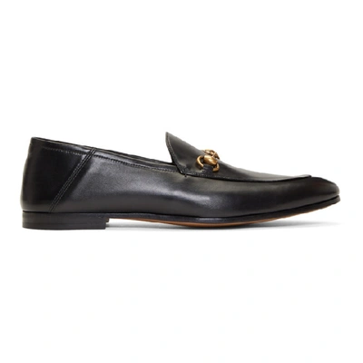 Gucci Brixton Horsebit Collapsible-heel Leather Loafers In Black