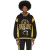 DOLCE & GABBANA DOLCE AND GABBANA BLACK AND GOLD DG KING HOODIE