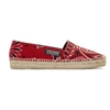 Saint Laurent Bandana Print Espadrilles In Red