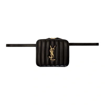 Saint Laurent Vicky Lambskin Leather Belt Bag - Black