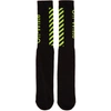 OFF-WHITE OFF-WHITE BLACK AND YELLOW DIAG SOCKS