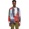 LOEWE LOEWE MULTICOLOR ASYMMETRIC BANDANA PATCHWORK SHIRT