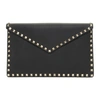 Valentino Garavani Rockstud Leather Envelope Pouch - Black